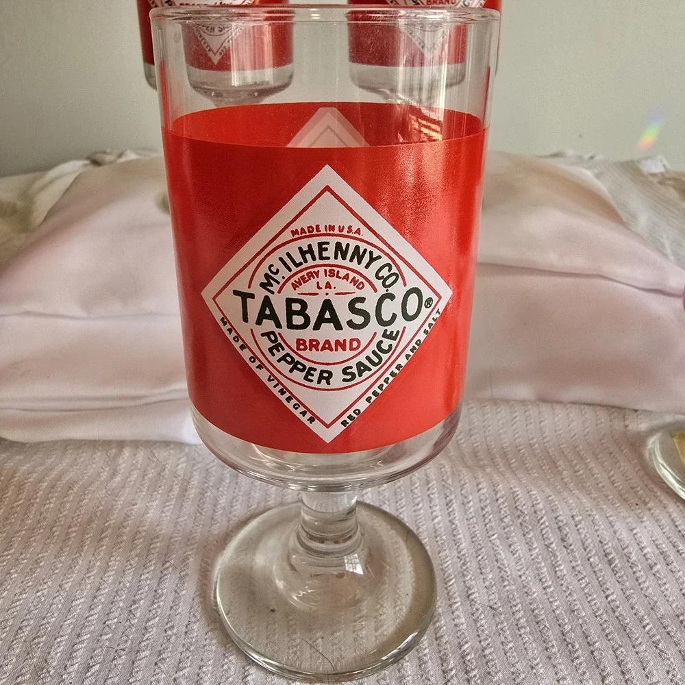 Set of 8 Tabasco Bloody Mary Stem Glases